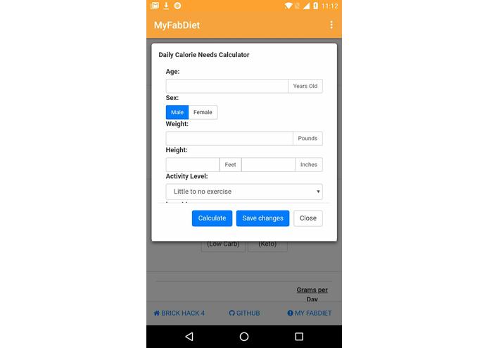 MyFabDiet – screenshot 2