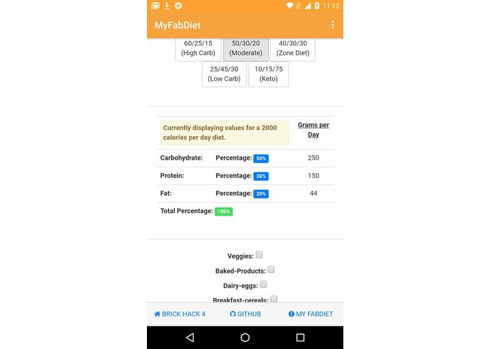 MyFabDiet – screenshot 3