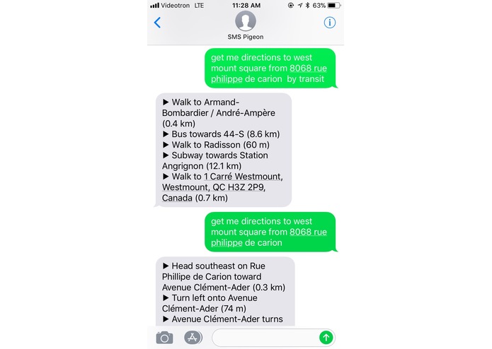 SMS Pigeon – screenshot 2
