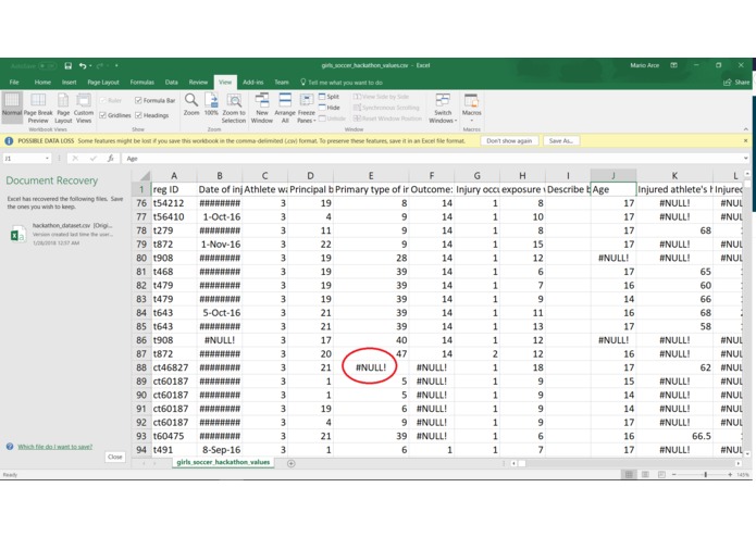 Sports Injury Data Analysis – screenshot 1