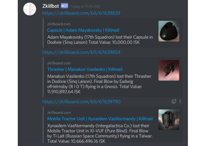 Zkillbot – screenshot 1