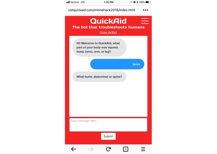 QuickAid – screenshot 2