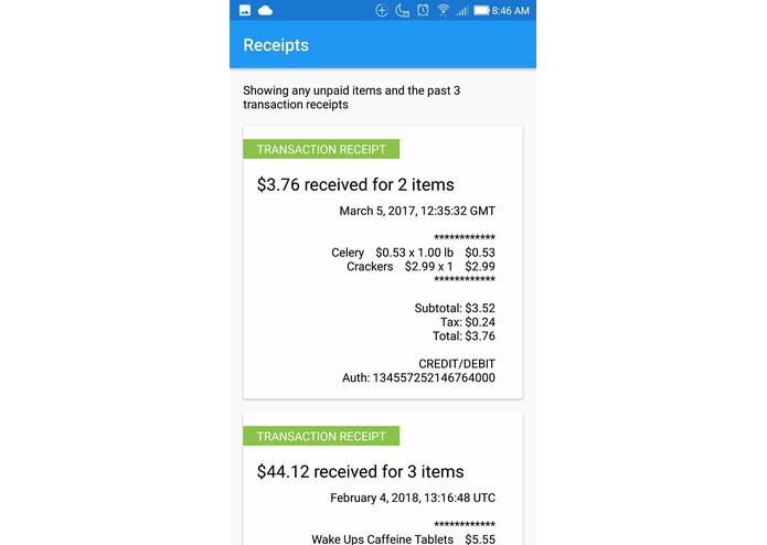 cheqout – screenshot 2