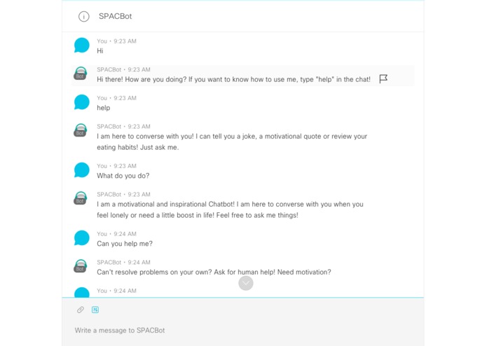 SPACBot – screenshot 3