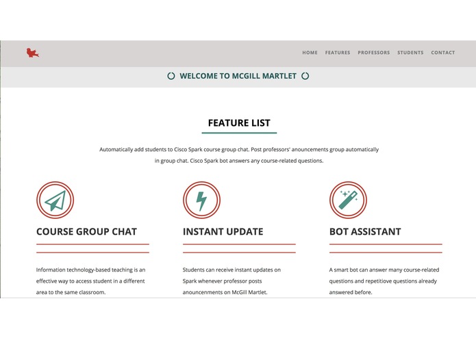 Martlet@McGill – screenshot 2
