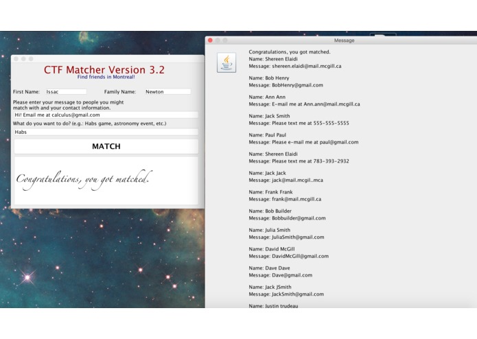 CTF Matcher  – screenshot 2
