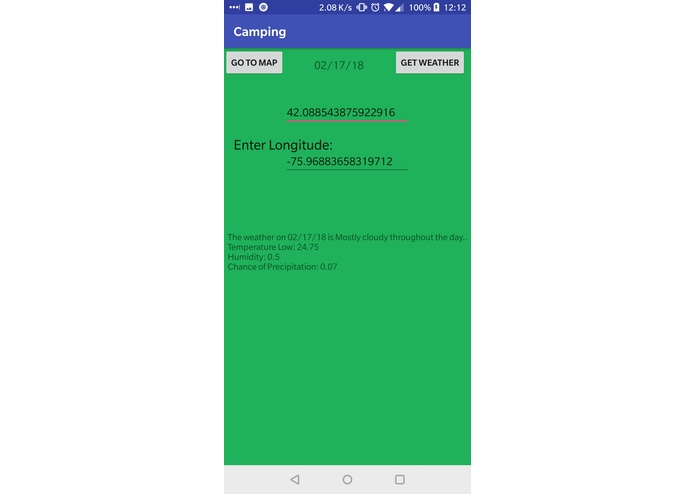 Camping Forecast – screenshot 2