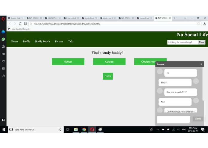 "No Social Life" Web-page – screenshot 3