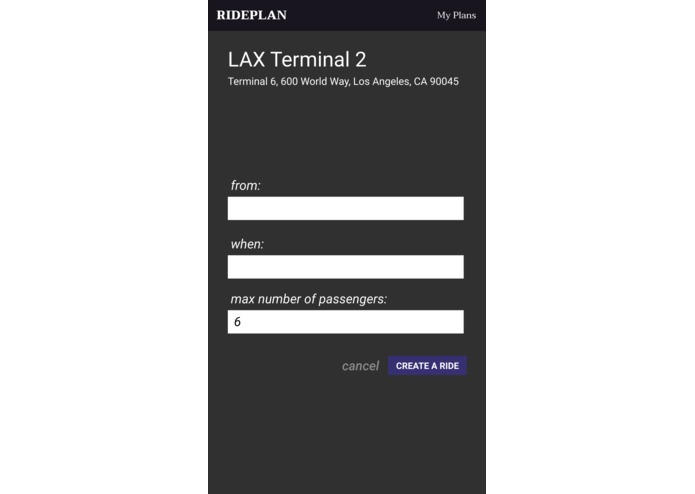 [TABLE31] RIDEPLAN – screenshot 3