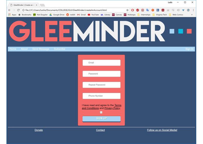 GleeMinder – screenshot 2