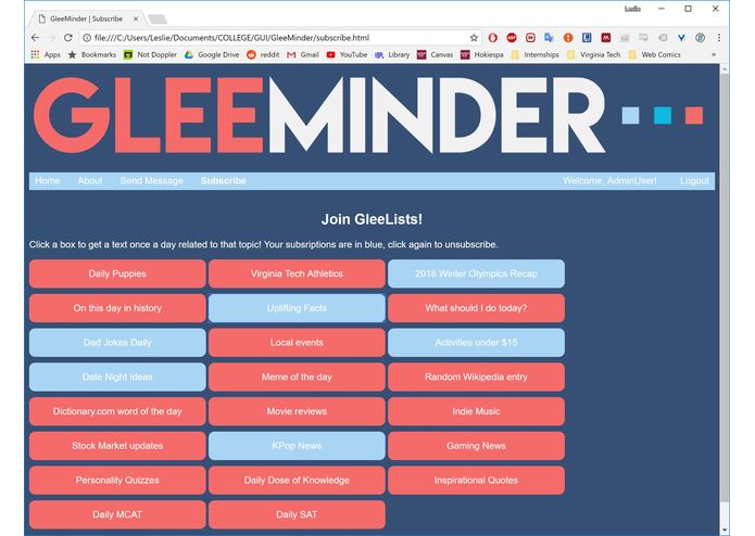 GleeMinder – screenshot 3