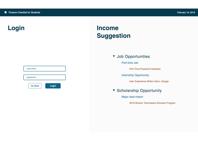 Financial-Budget-List – screenshot 1