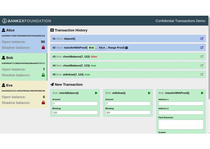 Bulletproof Confidential Transactions – screenshot 1