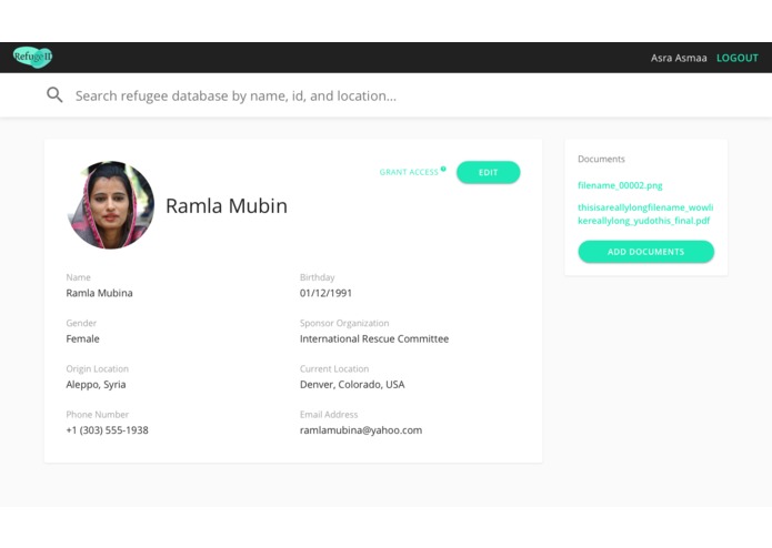 RefugeID – screenshot 3