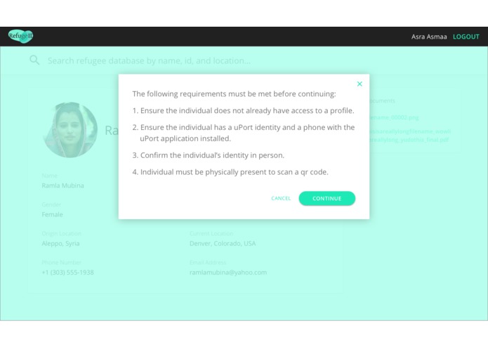 RefugeID – screenshot 4