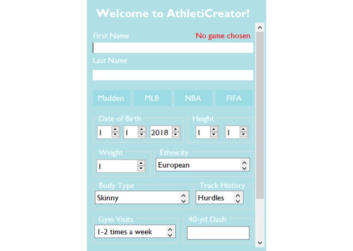 AthletiCreator – screenshot 1