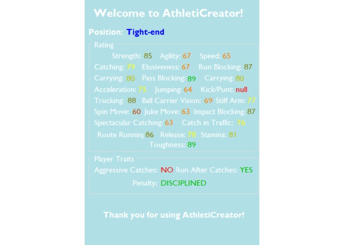 AthletiCreator – screenshot 3