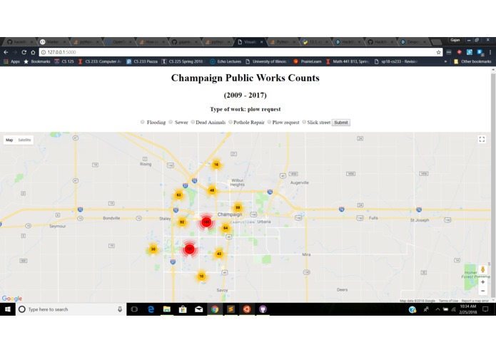 Champaign Public Works Visualizer – screenshot 1