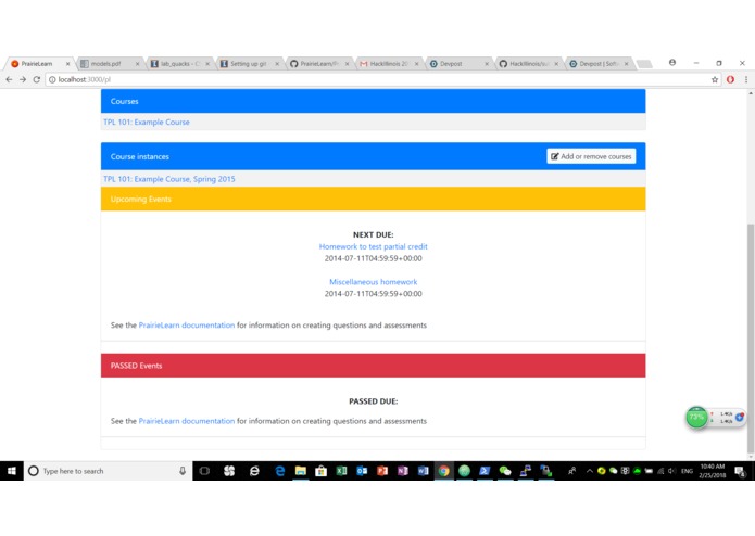 PrairieLearn Smart Calendar update – screenshot 2