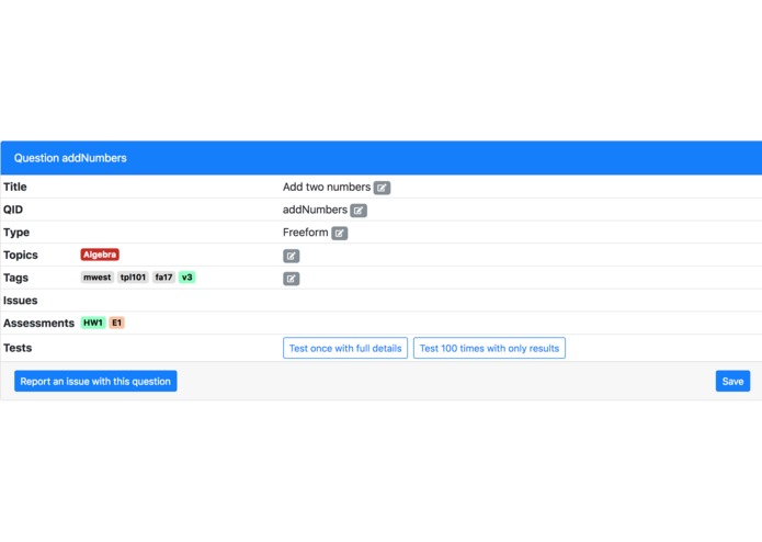 PrairieLearn-Project Inline-editor  – screenshot 2
