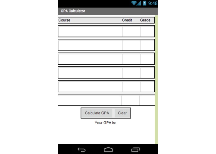 GPACalculator – screenshot 1