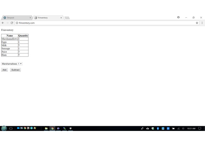 Frinventory – screenshot 1