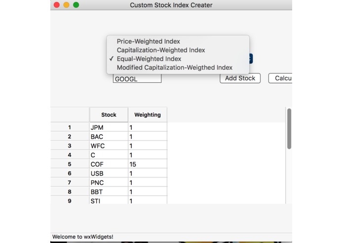 Customized Stock Market Indexes – screenshot 1