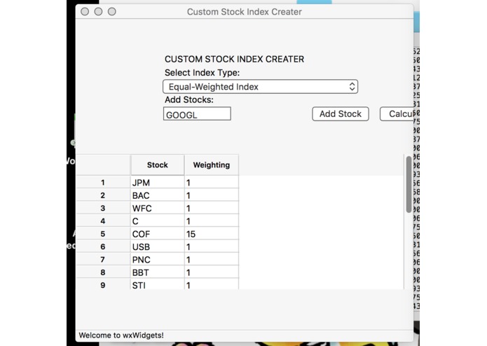 Customized Stock Market Indexes – screenshot 2