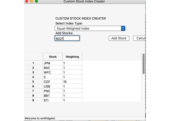 Customized Stock Market Indexes – screenshot 3