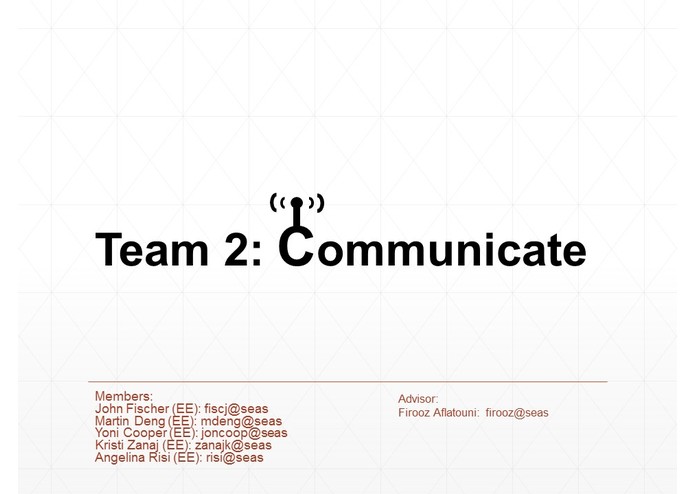 Team 2: Communicate – screenshot 1