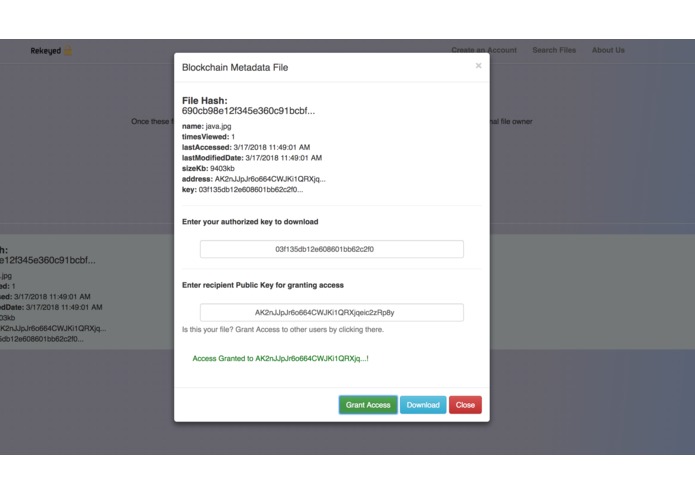 Rekeyed - MIT Bitcoin Hackathon 2018 – screenshot 2