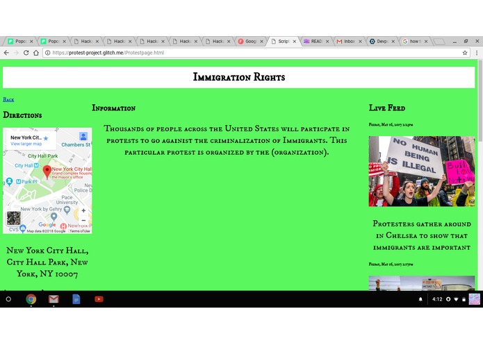 The Protest Finder – screenshot 2