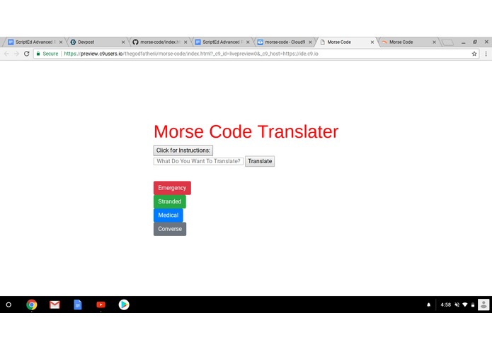 Morse Code Translator – screenshot 1