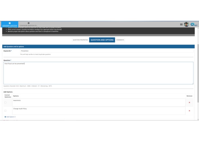 Examination System – screenshot 4