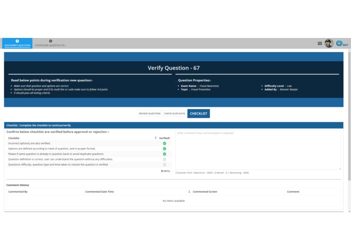 Examination System – screenshot 5