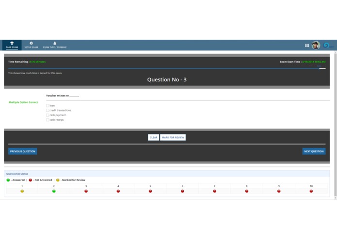 Examination System – screenshot 9