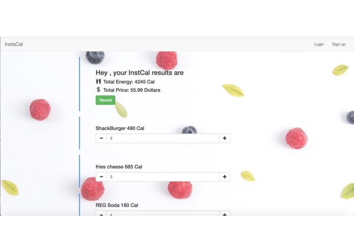 InstaCal – screenshot 2