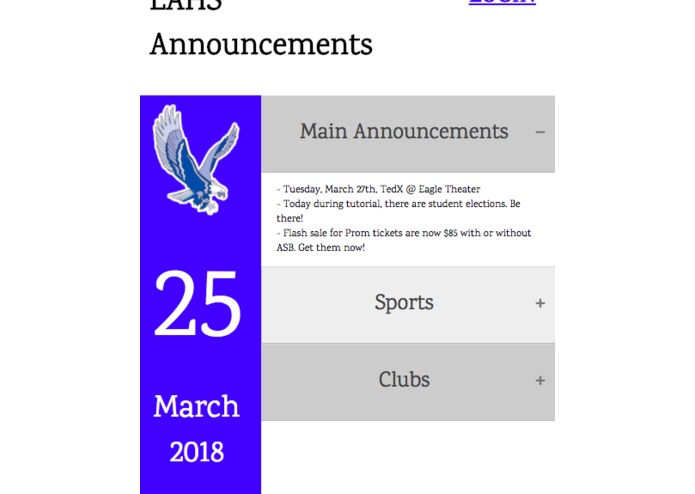 LAHS Announcements – screenshot 4