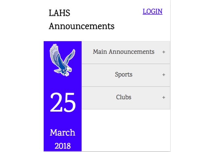 LAHS Announcements – screenshot 5
