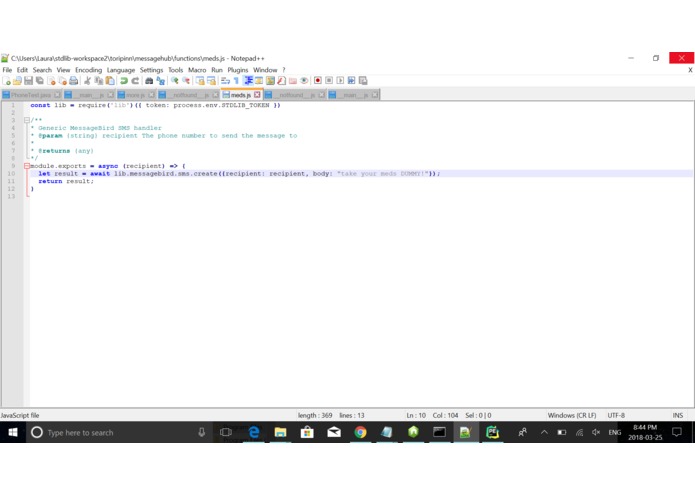 HealtHack – screenshot 1