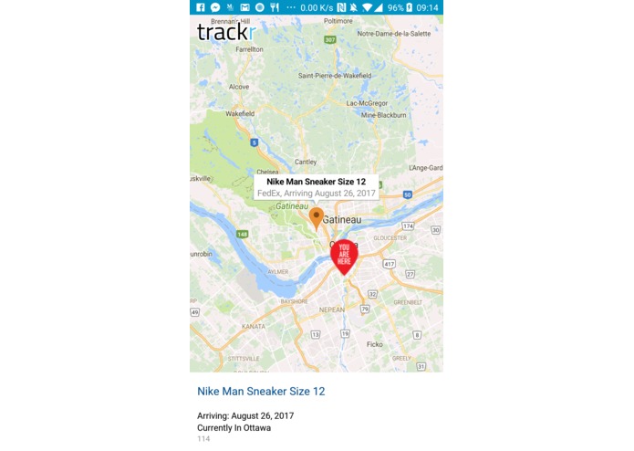 trackr – screenshot 2