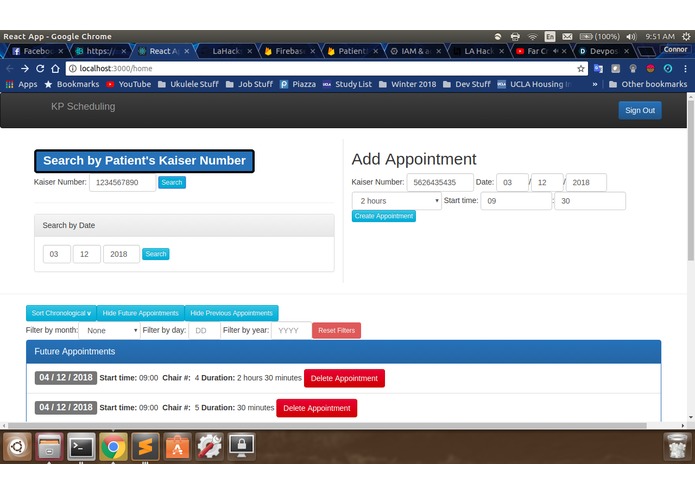 KP Chemo Clinic Scheduler – screenshot 3