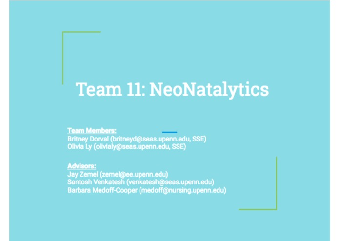Team 11: NeoNatalytics – screenshot 1