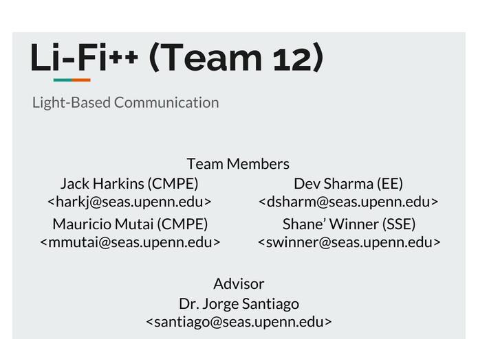 Team 12: Li-Fi++ – screenshot 1