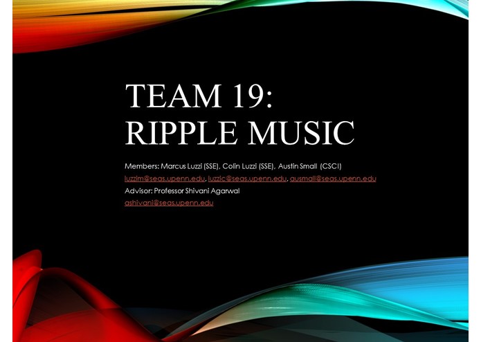 Team 19: Ripple Music – screenshot 1
