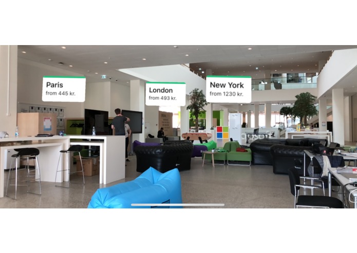 AR flight destinations – screenshot 1