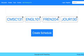 PlanetTerp Scheduler