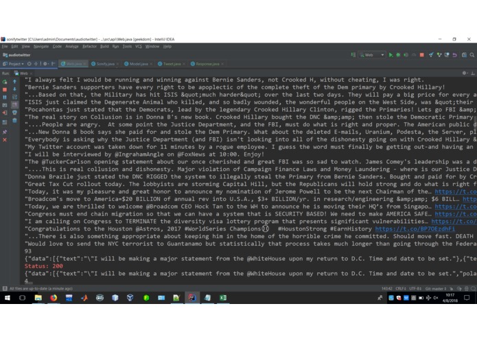 Tweet Sonification  – screenshot 1