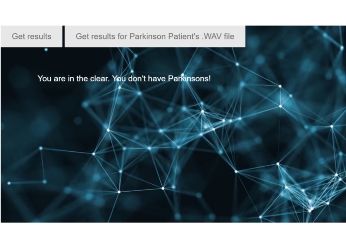 Detection Of Parkinson's Disease Using Neural Networks – screenshot 2