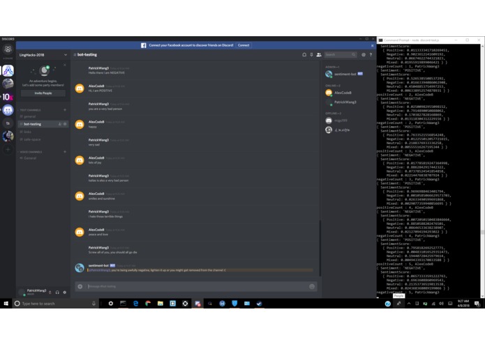 SentiBot – screenshot 1